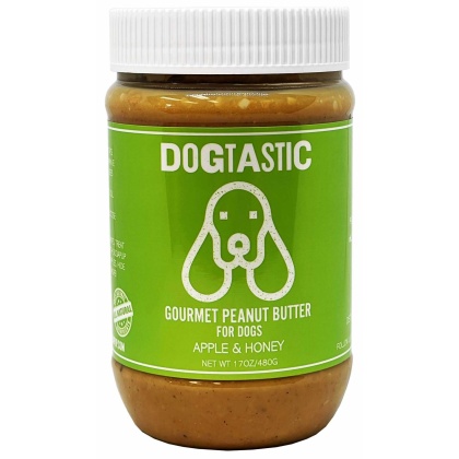 Dogtastic Gourmet Peanut Butter for Dogs Apple & Honey Flavor 17oz