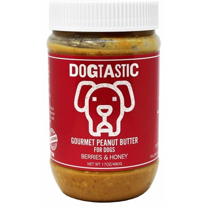 Dogtastic Gourmet Peanut Butter for Dogs Berries & Honey Flavor 17oz
