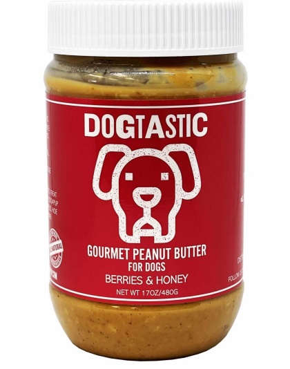 Dogtastic Gourmet Peanut Butter for Dogs Berries & Honey Flavor 17oz