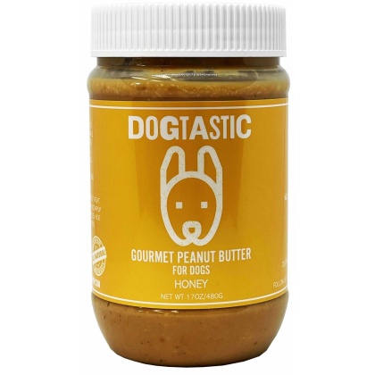 Dogtastic Gourmet Peanut Butter for Dogs Honey Flavor 17oz