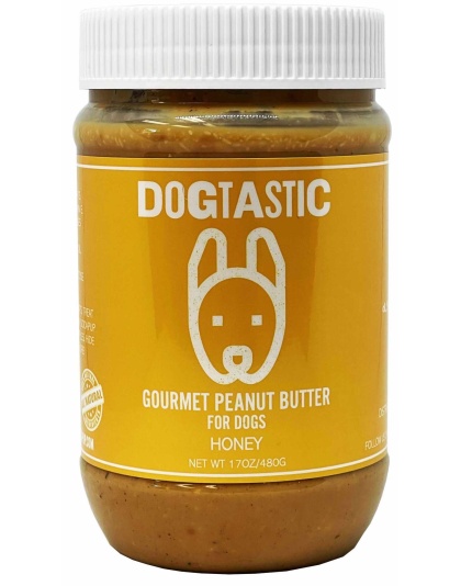 Dogtastic Gourmet Peanut Butter for Dogs Honey Flavor 17oz
