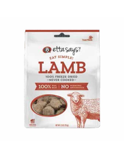 Etta Says! Eat Simple! 100% Freeze Dried Dog Treats Lamb 2.5oz