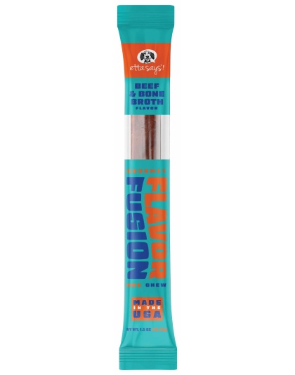 Etta Says! Flavor Fusion Dog Chew Beef and Bone Broth 1.5 oz  12ct