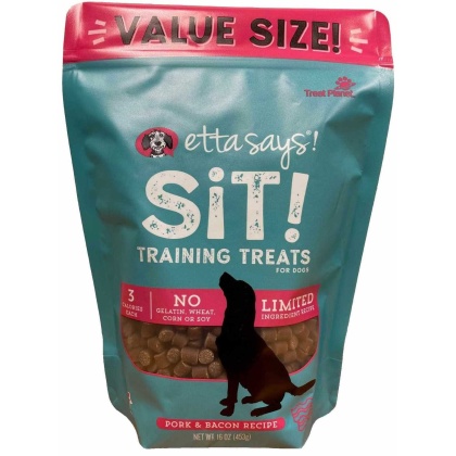 Etta Says! Sit! Dog Training Treats Bacon Recipe Value Bag 16oz