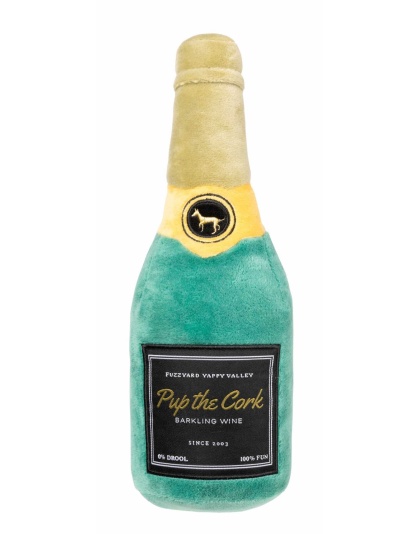 FuzzYard Pup The Cork Sparkling Wine Plush Dog Toy