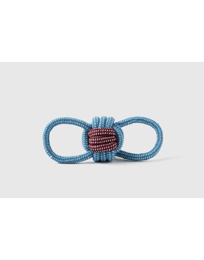 Blue and Red - Jax & Bones Double Loop Celtic Knot Rope Dog Toy  - 3"