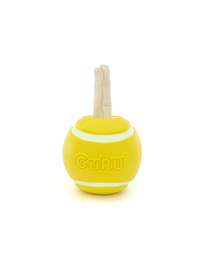 GURU Pet Company Tennis Treat Ball Interactive Dog Chew Toy Medium