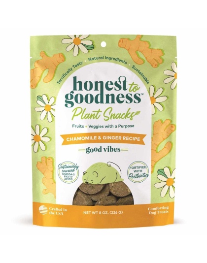 Honest To Goodness(TM) Plant Snacks Good Vibes Chamomile & Ginger Recipe Dog Treats 8oz
