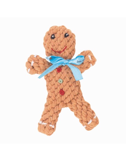 Jax & Bones George & the Gingerbread Rope Dog Toy - Small 6"