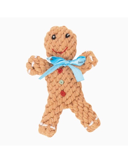 Jax & Bones George & the Gingerbread Rope Dog Toy  - Jumbo 11"