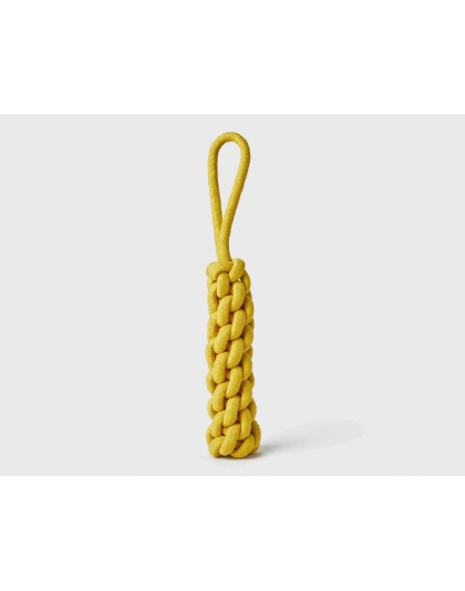 Gold - Jax & Bones Top Tugger Rope Knot Dog Toy  - 11"