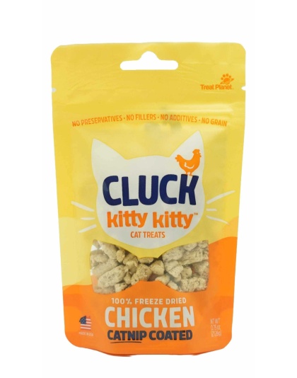 Kitty Kitty Cluck Freeze Dried Chicken Treat with Catnip Coating 0.75oz