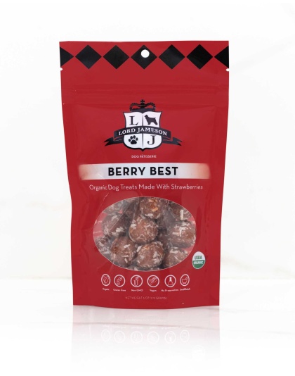 Lord Jameson Berry Best Organic Soft & Chewy Dog Treats 6oz