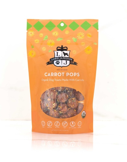 Lord Jameson Carrot Pops Organic Soft & Chewy Dog Treats 6oz