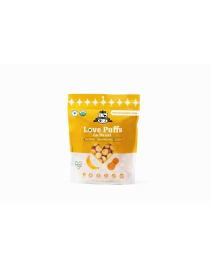 Lord Jameson Love Puffs Go Nanas Organic Crunchy Dog Treats 4oz