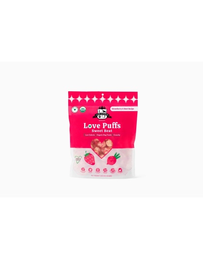 Lord Jameson Love Puffs Sweet Beat Organic Crunchy Dog Treats 4oz