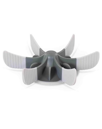 Messy Mutts Slow Feeder Bowl Insert with Suction Cool Grey 7.5" x 2"