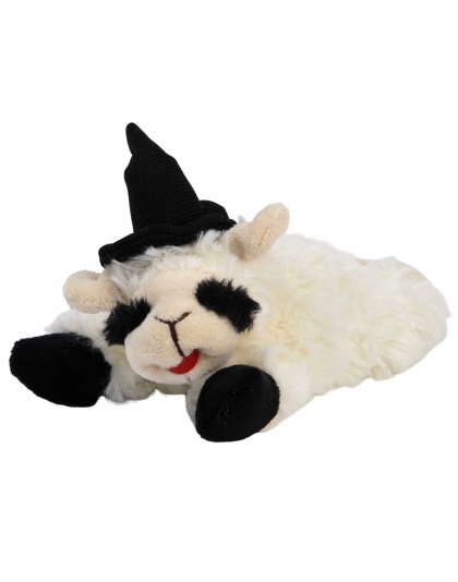 Black - Multipet Halloween Lamb Chop 6.5 w/Black Hat & Paws
