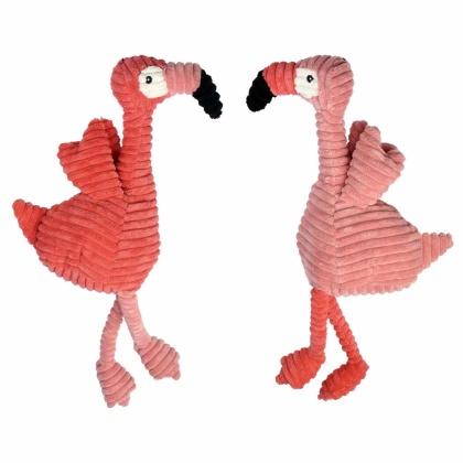 Multipet Corduroy Flamingo Plush Dog Toy 17"