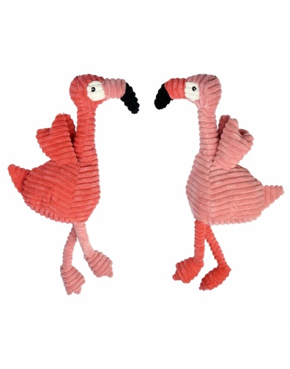 Multipet Corduroy Flamingo Plush Dog Toy 17"