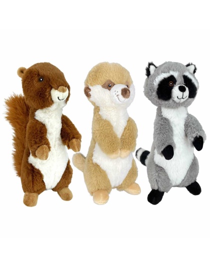 Multipet Eco Prairie Dog Plush Dog Toy Assorted Animals 9.5"