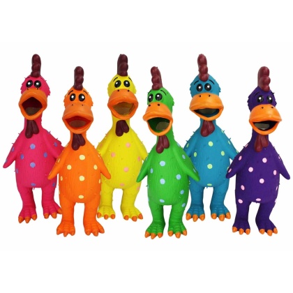 Multipet Globkens Latex Dog Chew Toy Assorted Colors Large 11.5"