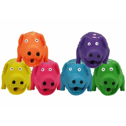 Multipet Globlets Latex Dog Chew Toy Assorted Colors  - Large 8.25"