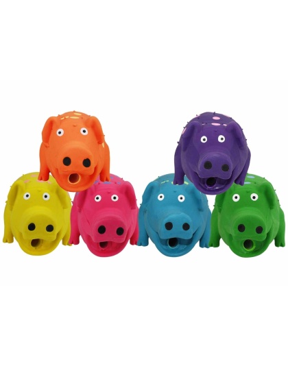 Multipet Globlets Latex Dog Chew Toy Assorted Colors  - Large 8.25"