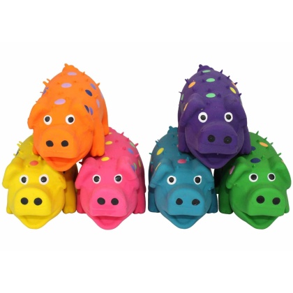 Multipet Globlets Latex Dog Chew Toy Assorted Colors  - Small 4"