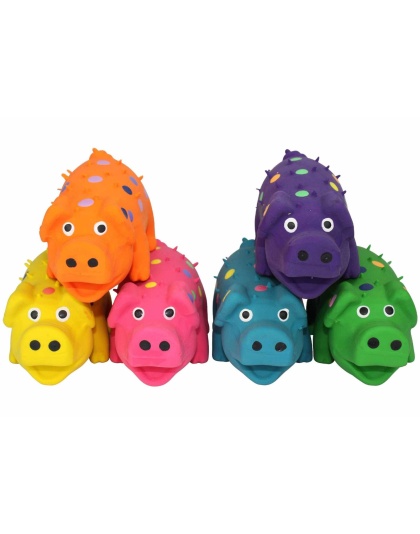 Multipet Globlets Latex Dog Chew Toy Assorted Colors  - Small 4"