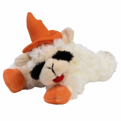 Orange - Multipet Halloween Lamb Chop 6.5 w/Orange Hat & Paws