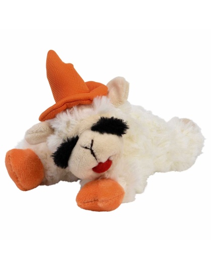 Orange - Multipet Halloween Lamb Chop 6.5 w/Orange Hat & Paws