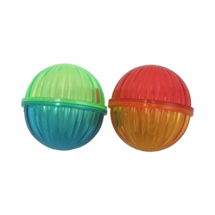 Multipet Lattice Ball Cat Toy Assorted Colors 1.5" 4pk