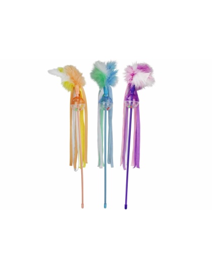 Multipet Lattice Ball Teaser Cat Toy Assorted Colors 18"