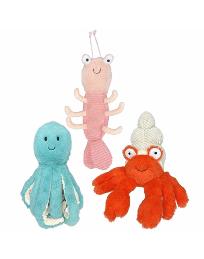 Multipet Margaritaville(R) Coral Reefers Plush Dog Toy Assorted 11.5"