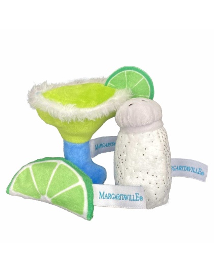 Multipet Margaritaville(R) Margarita/Salt/Lime Cat Toy Assorted 5.75" 3pk