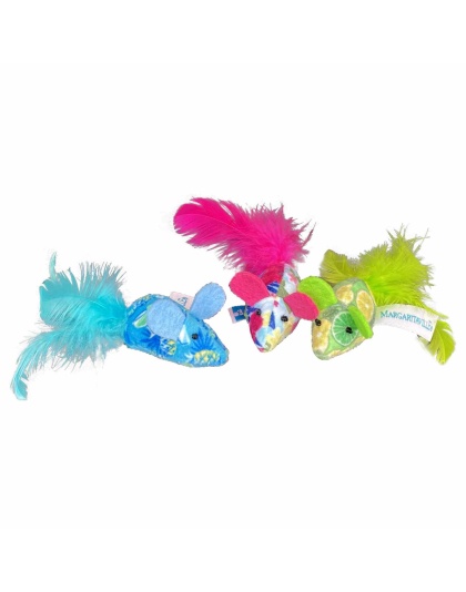 Multipet Margaritaville(R) Mice Cat Toy 6.5" 3pk