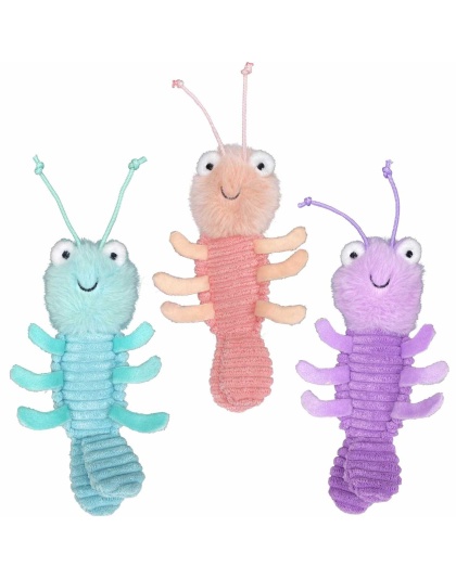 Multipet Margaritaville(R) Mini Gumbo Shrimp Plush Dog Toy Assorted 6"