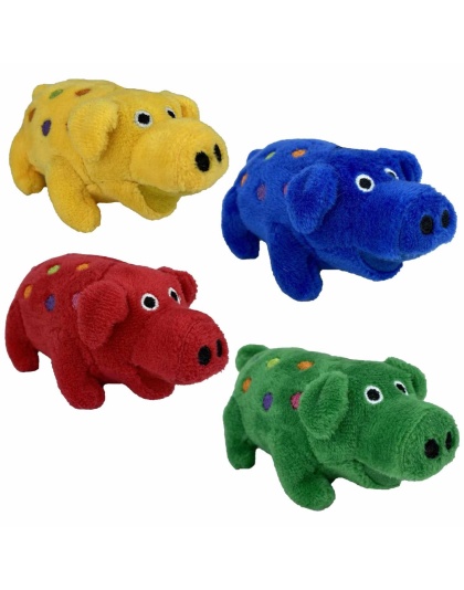 Multipet Minipet Plush Globlet Dog Toy Assorted Colors 4.5"