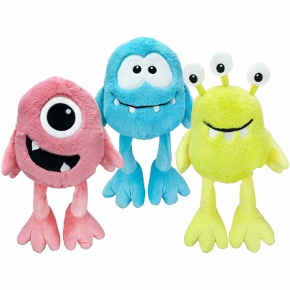 Multipet Monsters Plush Dog Toy Assorted Colors  - Jumbo 18"