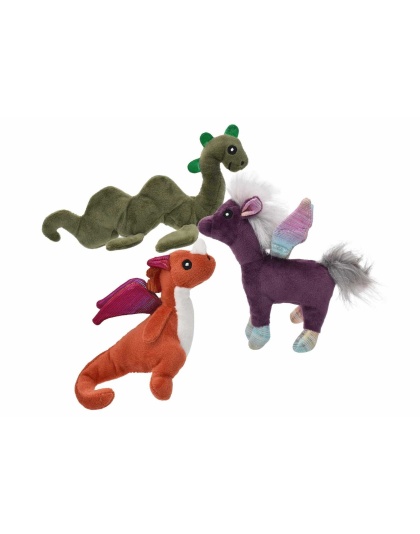 Multipet Mythical Creatures Plush Dog Toy Assorted Animals  - Mini 5"