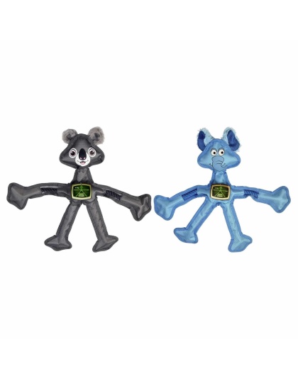 Multipet Skeleropes Dog Chew Toy Assorted Animals 15"