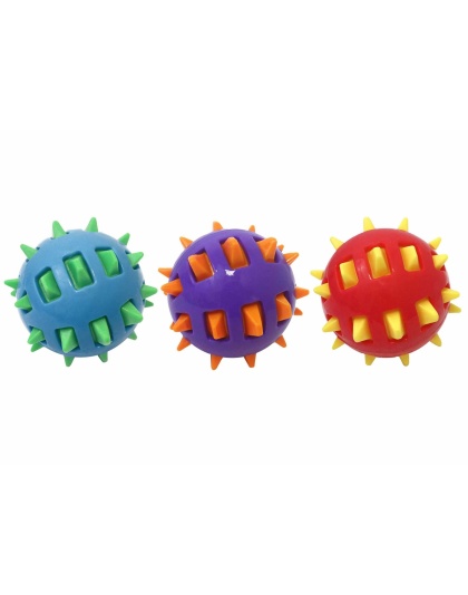 Multipet Spike TPR Ball Dog Chew Toy Assorted Colors 4.5"