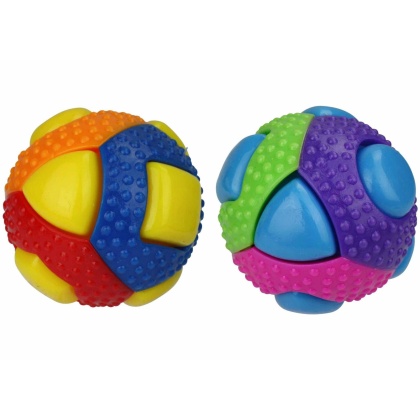 Multipet Theo TPR Ball Assorted Colors Dog Chew Toy 3"