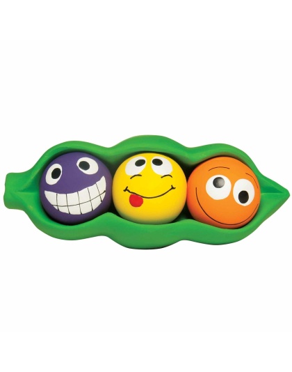 Multipet Three Peas in a Pod Latex Dog Chew Toy 7.5"