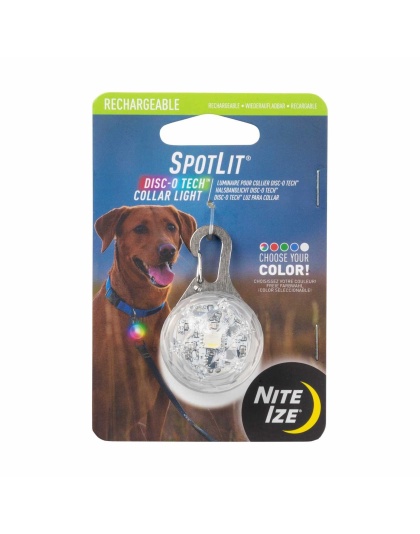 Nite Ize SpotLit(R) Rechargeable Collar Light - Disc-O Tech(TM) Jewel
