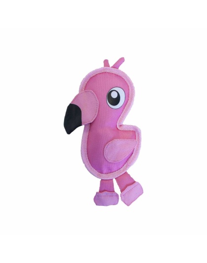 Outward Hound Fire Biterz Flamingo Durable Fire Hose Dog Toy Pink Small