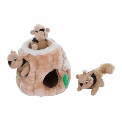 Outward Hound Hide A Squirrel Plush Dog Puzzle Toy Brown - Medium