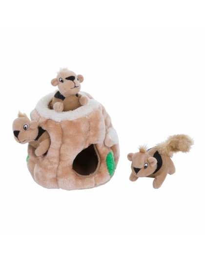 Outward Hound Hide A Squirrel Plush Dog Puzzle Toy Brown - Medium