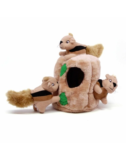Outward Hound Hide A Squirrel Plush Dog Puzzle Toy Brown  - Large